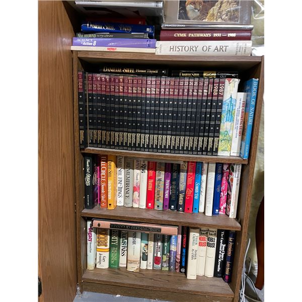 Bookshelf with books