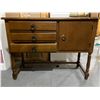 Image 1 : Small desk with 3 drawers & cupboard