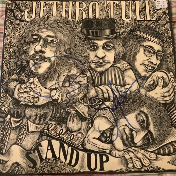 Signed Jethro Tull Stand Up Album Cover