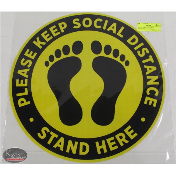 NEW 16" CIRCULAR SOCIAL DISTANCING FLOOR DECAL