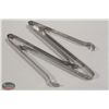Image 1 : 3 NEW JOHNSON ROSE 11.5" STAINLESS STEEL POM TONGS