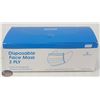 Image 2 : BOX OF 50 NEW 3-PLY PROTECTIVE MASKS