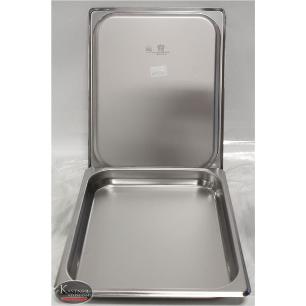 TWO NEW 1/2 SZ 1.25" DEEP S/S INSERTS