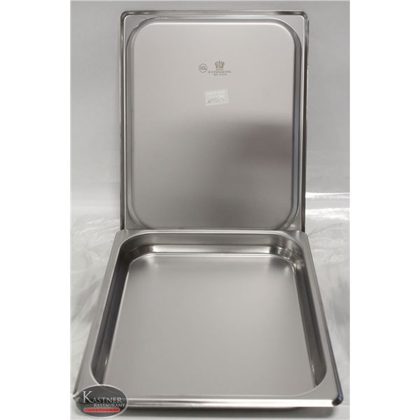 TWO NEW 1/2 SZ 1.25" DEEP S/S INSERTS