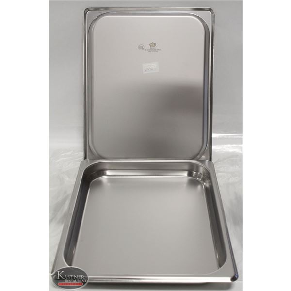 TWO NEW 1/2 SZ 1.25" DEEP S/S INSERTS