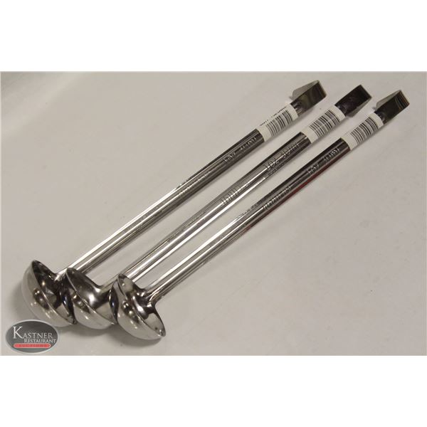 3 NEW VOLLRATH 1 OZ STAINLESS STEEL LADLES