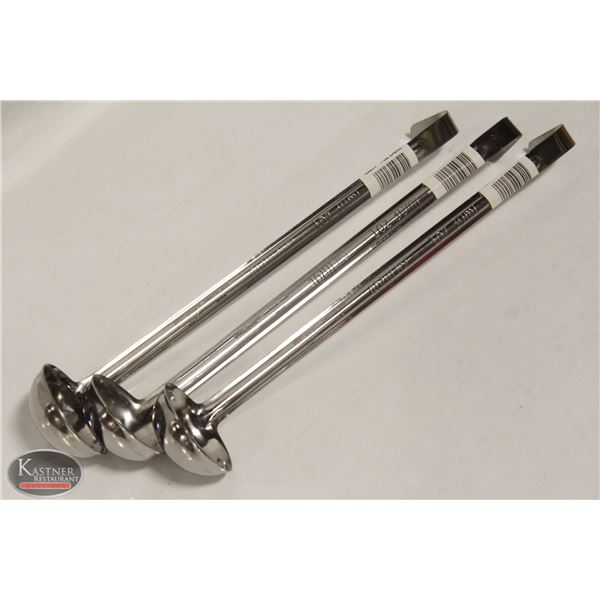 3 NEW VOLLRATH 1 OZ STAINLESS STEEL LADLES