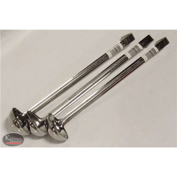 3 NEW VOLLRATH 1 OZ STAINLESS STEEL LADLES