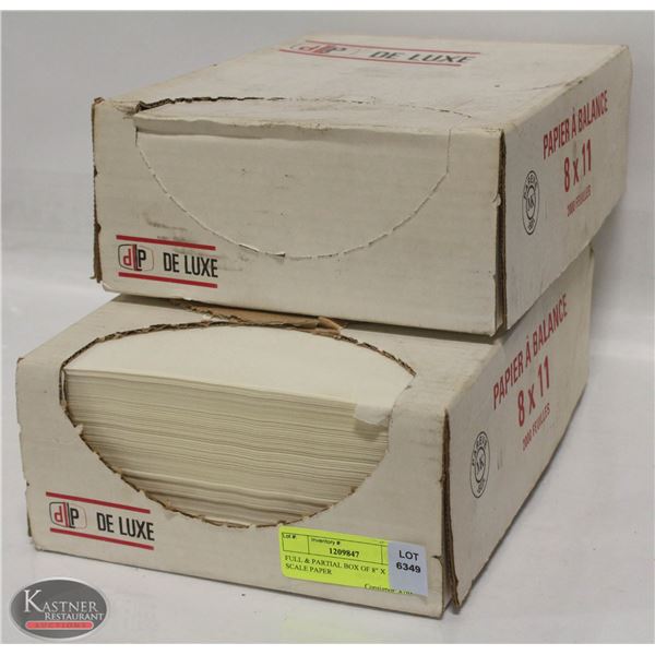 FULL & PARTIAL BOX OF 8" X 11" SCALE PAPER