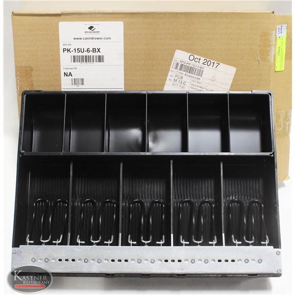 NEW CASH DRAWER, 5 BILL X 6 COIN COMPARTMENTS
