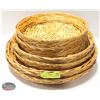 Image 1 : LOT OF 6 ROUND WILLOW WICKER BASKETS