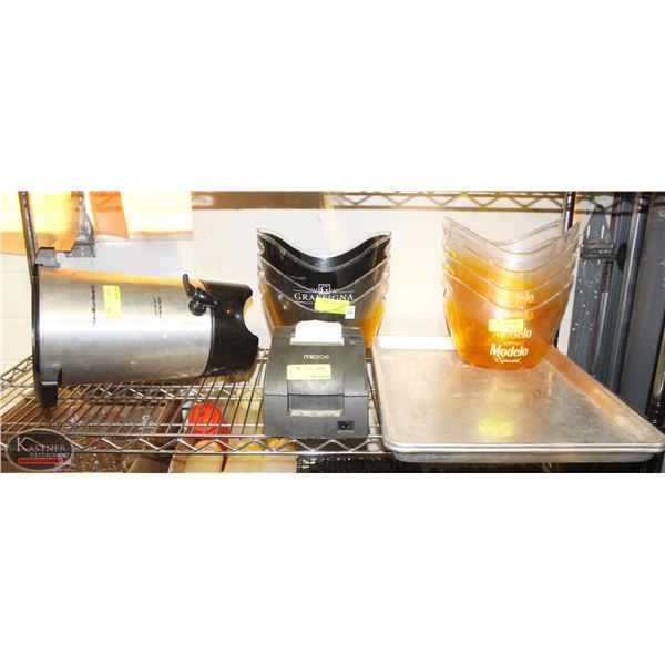 LOT OF 6 MODELO ICE BUCKETS W/ 1 GRAFFIGNA ICE