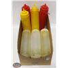 Image 1 : LOT OF 10 REUSABLE CONDIMENT SQUEEZE BOTTLES