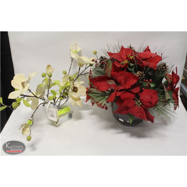 GROUP OF 2 ARTIFICIAL DECORATIVE PLANTS