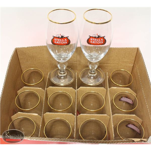 FLAT OF 14 STELLA  ARTOIS STEMWARE GLASS