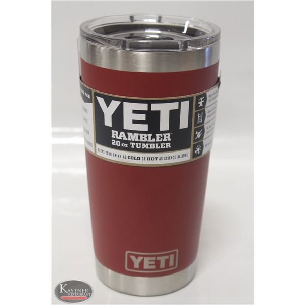 NEW YETI 20 OZ RAMBLER DUAL-WALL INSULATED TUMBLER