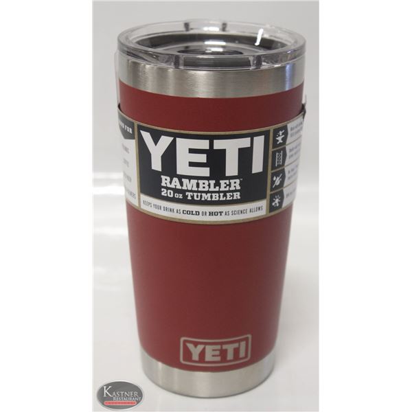 NEW YETI 20 OZ RAMBLER DUAL-WALL INSULATED TUMBLER