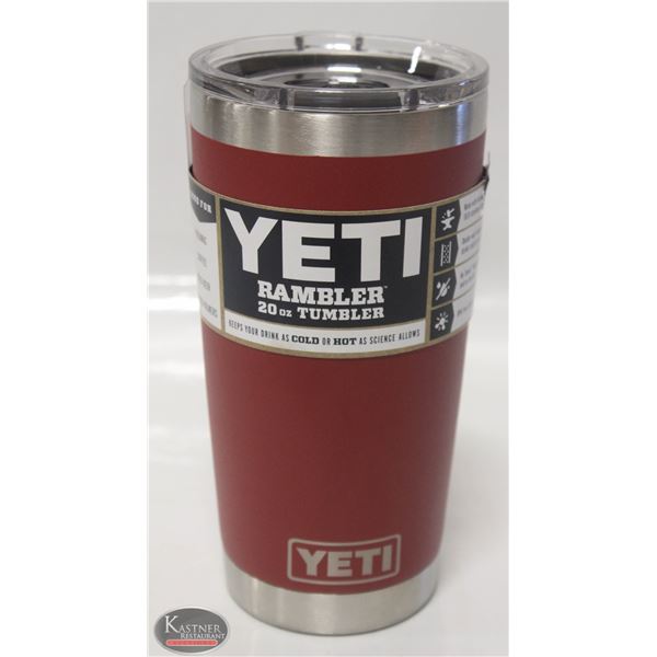 NEW YETI 20 OZ RAMBLER DUAL-WALL INSULATED TUMBLER