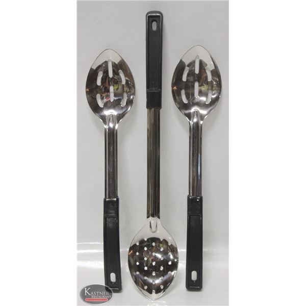 2 NEW JOHNSON ROSE SLOTTED BASTING SPOONS W/ 1