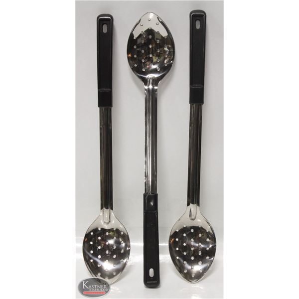 3 NEW JOHNSON ROSE PERFORATED BASTING SPOONS