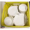 Image 1 : CRATE OF ASSORTED DISHWARES & PLATES