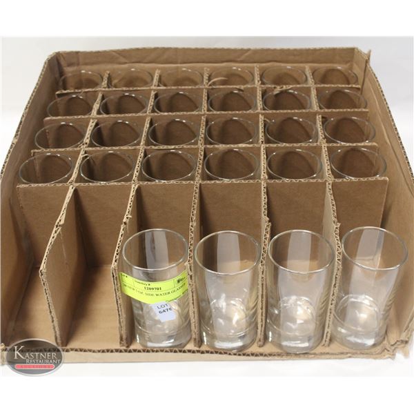 28 NEW 5 OZ. SIDE WATER GLASSES
