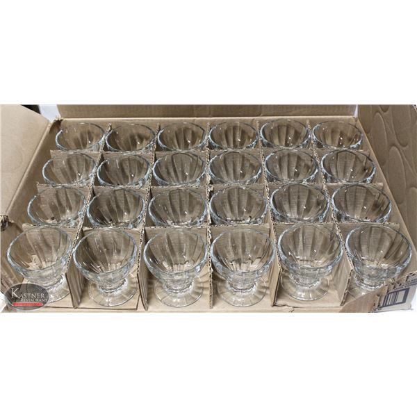 CASE OF 24 NEW 7 OZ. SUNDAE GLASSES BY LIBBEY