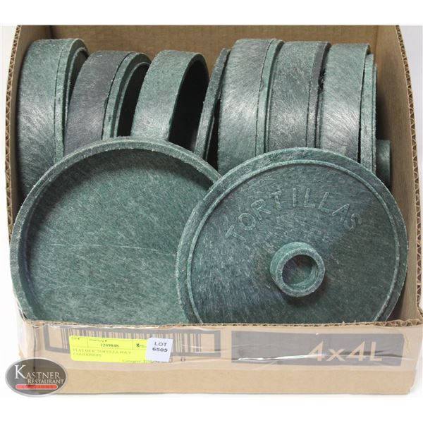 FLAT OF 6" TORTILLA POLY CONTAINERS