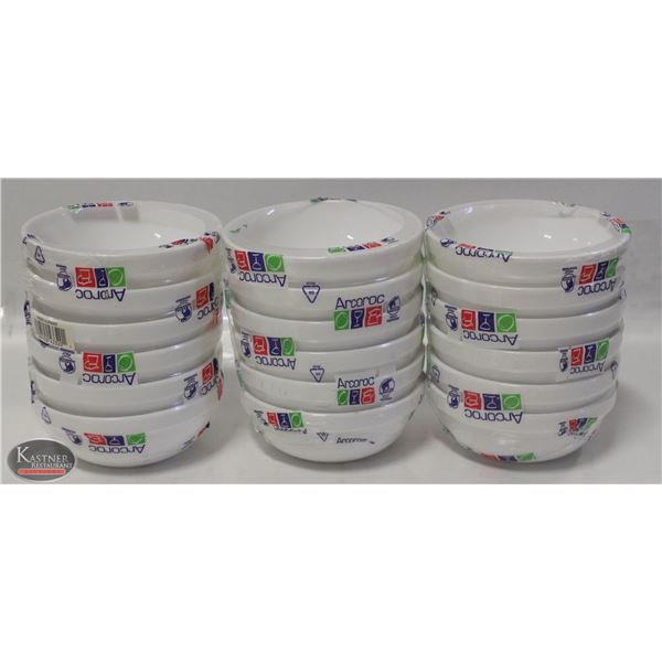 GROUP OF 18 NEW 4.5" STACKABLE SALAD BOWLS