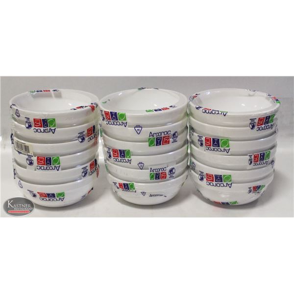 GROUP OF 18 NEW 4.5" STACKABLE SALAD BOWLS