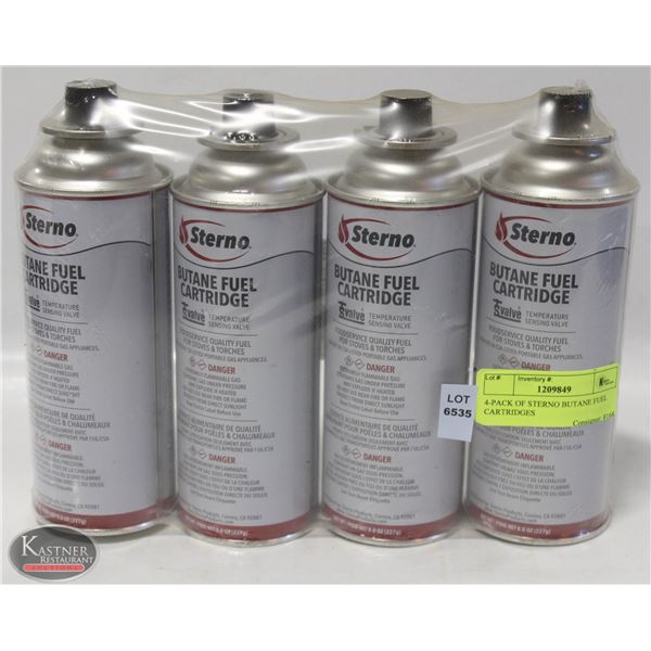 4-PACK OF STERNO BUTANE FUEL CARTRIDGES