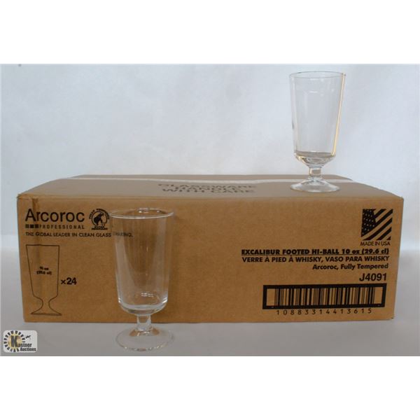 EXCALIBUR FOOTED HI-BALL, 10OZ ARCOROC PRO,1 CASE