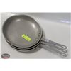 Image 1 : STACK OF THREE 10" THERMALLOY ALUMINUM FRYING PANS