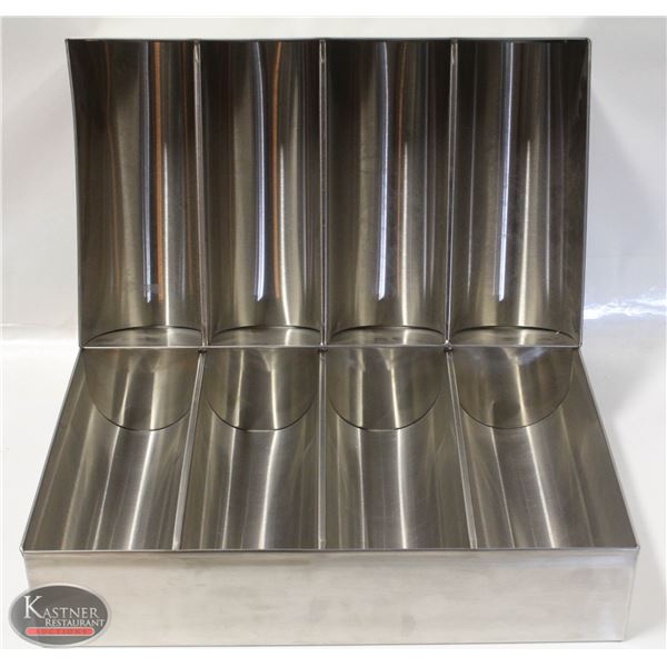 2 NEW STAINLESS STEEL CUTLERY HOLDERS