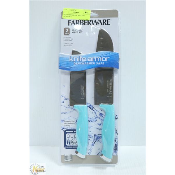NEW FARBERWARE 2PC KNIFE ARMOR SET