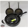Image 1 : LOT OF ASSORTED FRYING PANS INCL: 12" & 2 - 7".