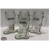 Image 1 : FOUR NEW BRANDED BEER BOOT GLASSES