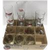 Image 1 : FLAT OF ASSORTED BRANDED BEER GLASS