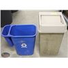 Image 1 : WASTE CONTAINER W/ LID & RECYCLE BIN