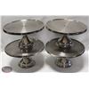 Image 1 : GROUP OF 4 STAINLESS STEEL 12" CAKE DISPLAY STANDS