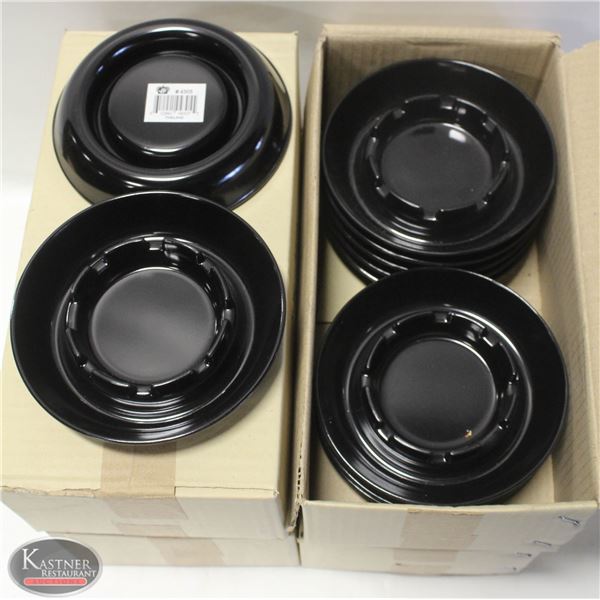 LOT OF 47 NEW JOHNSON ROSE POLY ASHTRAYS W/ 4