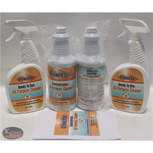 2 NEW STAINZ-R-OUT CONCENTRATED CLEANER KIT