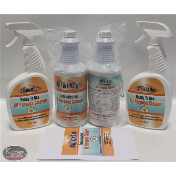 2 NEW STAINZ-R-OUT CONCENTRATED CLEANER KIT