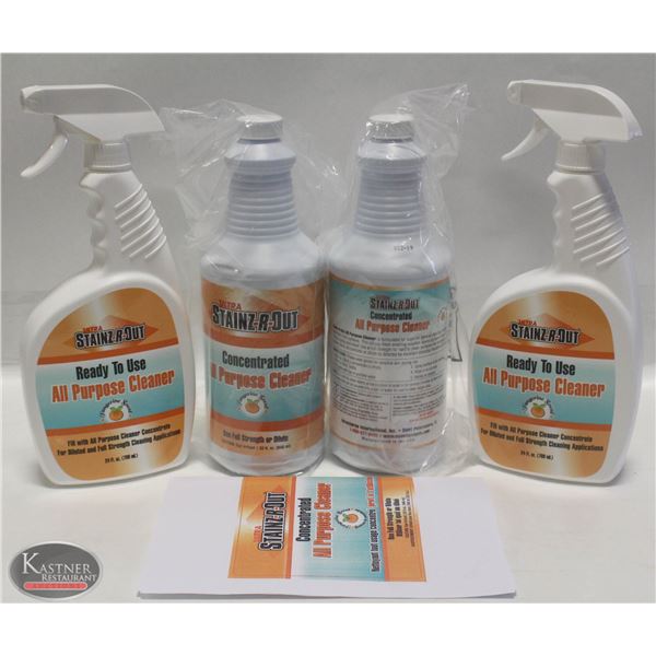 2 NEW STAINZ-R-OUT CONCENTRATED CLEANER KIT
