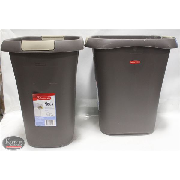 2 RUBBERMAID PERSONAL WASTEBASKETS
