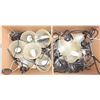 Image 1 : GROUP OF 15 PENDANT LIGHT FIXTURES W/ FROSTED
