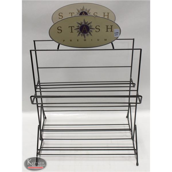 TWO TEA / PRODUCT WIRE DISPLAY STANDS