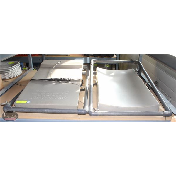 TWO CHANGE-A-TOT WALLMOUNT POLY CHANGE TABLES