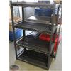 Image 2 : LOT OF BLACK POLY STORAGE SHELVING W/ POLES