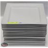 Image 1 : STACK OF 14 LARGE SQUARE WHITE PLATES 14" X 14"